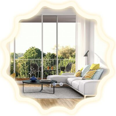Costway - Miroir LED Rond 60x60 - 60x60 cm - LED de tres colores - Espejo de baño LED Costway - Miroir LED Rond 60x60 - 60x60 cm - LED de tres colores - Espejo de baño LED