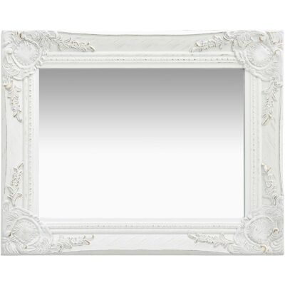DÉCOSHOP26 - DEC022850 - Blanco - 50x40 cm - Espejo DÉCOSHOP26 - DEC022850 - Blanco - 50x40 cm - Espejo
