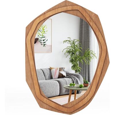 Costway - Espejo Decorativo Con Marco Irregular, Espejo De Pared A Prueba De Agua Con Tornillos De Expansión, Espejo De Pared Asimétrico Para Entrada, Comedor, Baño, Sala De Estar (89,5 X 66 Cm) Costway - Espejo Decorativo Con Marco Irregular, Espejo De Pared A Prueba De Agua Con Tornillos De Expansión, Espejo De Pared Asimétrico Para Entrada, Comedor, Baño, Sala De Estar (89,5 X 66 Cm)