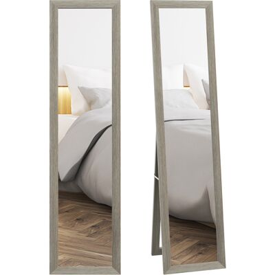 JHY DESIGN Espejo Rectangular De Pie O De Pared De 37 X 157 Cm Con Marco De Madera Gris. JHY DESIGN Espejo Rectangular De Pie O De Pared De 37 X 157 Cm Con Marco De Madera Gris.