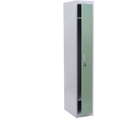 DÉCOSHOP26 Taquilla Con Barra Y Espejo 180 X 30 X 50 Cm Metal Color Menta 040010937 DÉCOSHOP26 Taquilla Con Barra Y Espejo 180 X 30 X 50 Cm Metal Color Menta 040010937