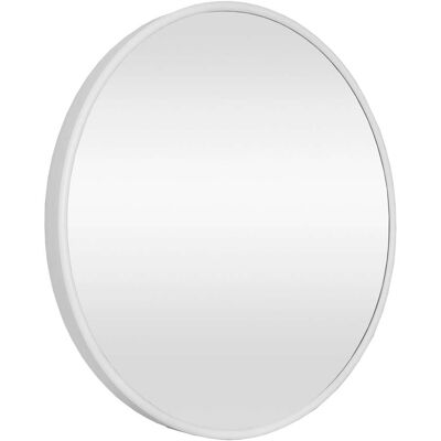 HELLOSHOP26 Espejo De Pared Redondo 60 Cm Blanco Mate HELLOSHOP26 Espejo De Pared Redondo 60 Cm Blanco Mate