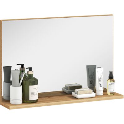 JHY DESIGN Espejo De Baño Mural Con Estante, Diseño Moderno Y Multifuncional, 60 X 12 X 40 Cm, Madera. JHY DESIGN Espejo De Baño Mural Con Estante, Diseño Moderno Y Multifuncional, 60 X 12 X 40 Cm, Madera.