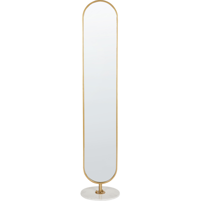 BELIANI Perchero De Interior Soporte Para Abrigos Con Espejo Mármol Y Estante Metal Dorado Moody BELIANI Perchero De Interior Soporte Para Abrigos Con Espejo Mármol Y Estante Metal Dorado Moody