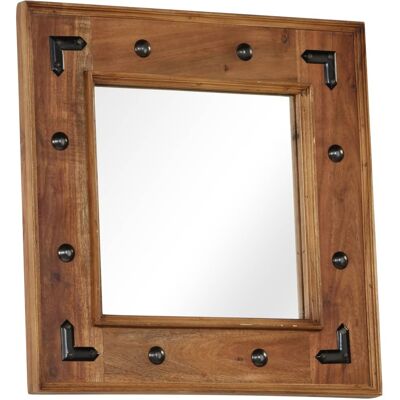 Décoshop26 - Espejo De Pared De Madera Maciza De Acacia 50 X 50 Cm Dec022729 Décoshop26 - Espejo De Pared De Madera Maciza De Acacia 50 X 50 Cm Dec022729