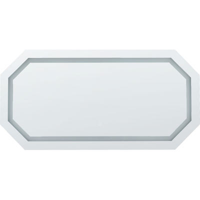 Espejo LED de Pared Beliani - Baño - Plata Espejo LED de Pared Beliani - Baño - Plata