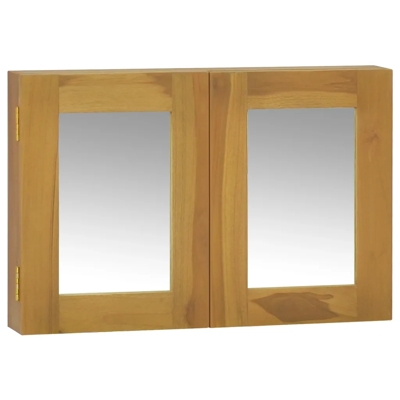 HELLOSHOP26 Armario De Pared Con Espejo De Madera Maciza De Teca 60 X 10 X 40 Cm Con 2 Espejos Espacio De Almacenamiento Diseño Natural 020046964 HELLOSHOP26 Armario De Pared Con Espejo De Madera Maciza De Teca 60 X 10 X 40 Cm Con 2 Espejos Espacio De Almacenamiento Diseño Natural 020046964