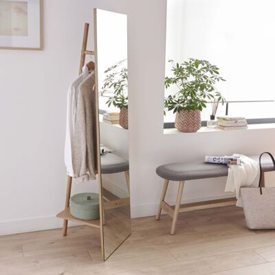 Espejo de madera con perchero MOB-IN - 45x160 cm Espejo de madera con perchero MOB-IN - 45x160 cm