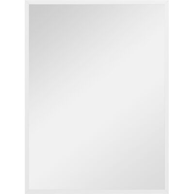 JHY DESIGN Espejo De Pared Rectangular De 60 X 80 Cm, Con Marco De Mdf, Ideal Para El Baño, Salón O Dormitorio, Color Blanco. JHY DESIGN Espejo De Pared Rectangular De 60 X 80 Cm, Con Marco De Mdf, Ideal Para El Baño, Salón O Dormitorio, Color Blanco.