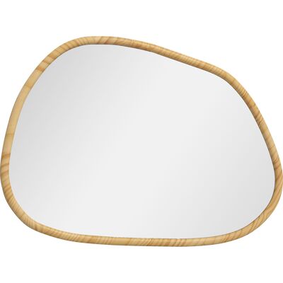JHY DESIGN Espejo De Pared Decorativo, Estilo Vintage, 80 Cm X 2,1 Cm X 60 Cm, Madera Maciza, Natural JHY DESIGN Espejo De Pared Decorativo, Estilo Vintage, 80 Cm X 2,1 Cm X 60 Cm, Madera Maciza, Natural