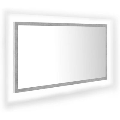 Helloshop26 - Espejo De Baño Led 80 X 8,5 X 37 Cm Acrílico Gris 020006992 Helloshop26 - Espejo De Baño Led 80 X 8,5 X 37 Cm Acrílico Gris 020006992