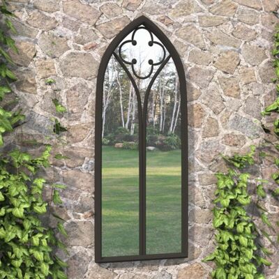 Espejo De Jardín Negro Hierro Para Exterior 100x45 Cm Vidaxl Espejo De Jardín Negro Hierro Para Exterior 100x45 Cm Vidaxl