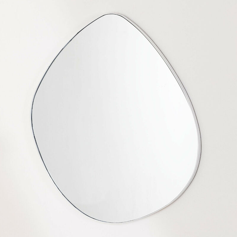 Sklum - Espejo de Pared en Metal (67x60 cm) Astrid Blanco a - Blanco a