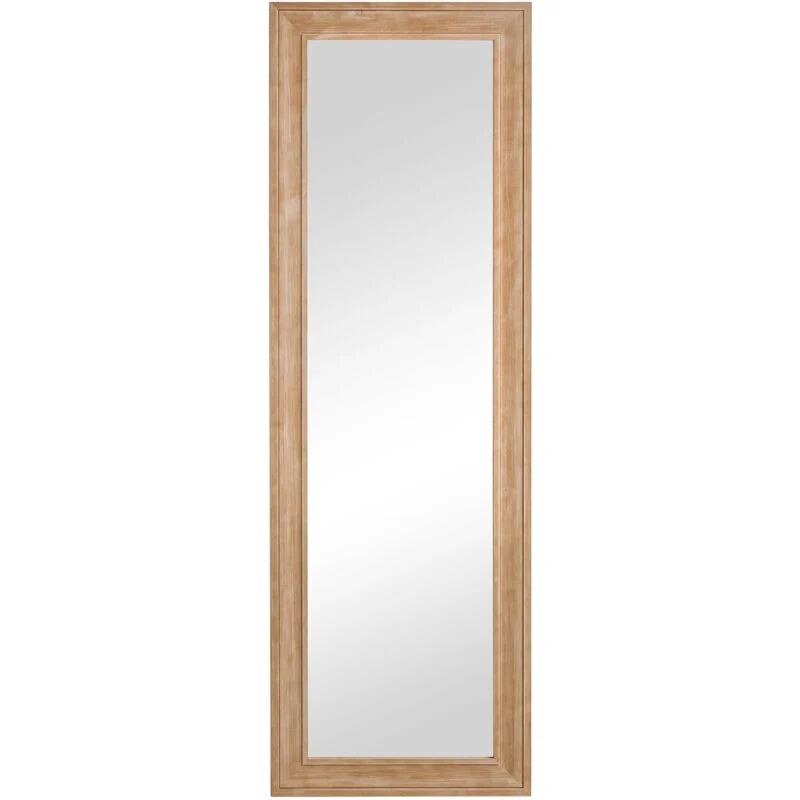 Homcom - espejo de pared cuerpo entero 163x53,5 cm espejo colgante grande con marco de madera decoración para salón dormitorio cocina estilo vintage