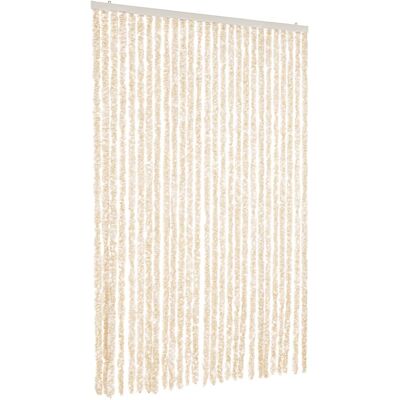 vidaXL Cortina mosquitera beige y blanca - protección contra insectos 118x220 cm vidaXL Cortina mosquitera beige y blanca - protección contra insectos 118x220 cm