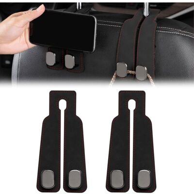 OEM Ganchos Multifuncionales Negros De 2 Piezas Para Asientos De Coche, Ideales Para Bolsos Y Accesorios, Con Fácil Fijación Al Reposacabezas - Ulisem OEM Ganchos Multifuncionales Negros De 2 Piezas Para Asientos De Coche, Ideales Para Bolsos Y Accesorios, Con Fácil Fijación Al Reposacabezas - Ulisem