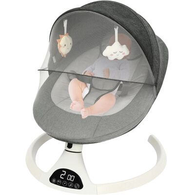 OEM Columpio Para Bebé, Cojín Cómodo, Función De Control Remoto, Gris OEM Columpio Para Bebé, Cojín Cómodo, Función De Control Remoto, Gris