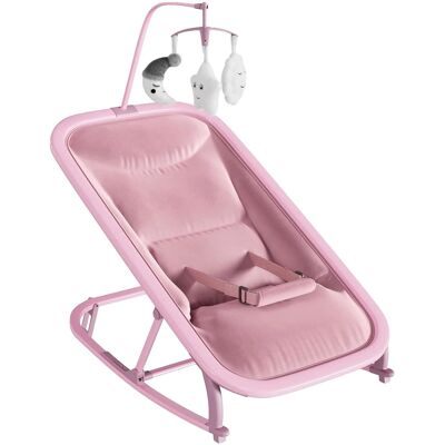 OEM Hamaca Para Bebé, Inclinación Ajustable, Barra De Juguetes Integrada, Rosa. OEM Hamaca Para Bebé, Inclinación Ajustable, Barra De Juguetes Integrada, Rosa.