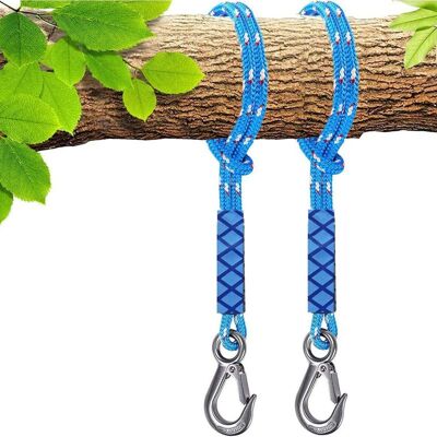 OEM Juego De 2 Cuerdas De Sujeción Para Columpios De Árbol, 0,6 M, Para Columpios, Hamacas - Carga Máxima: 400 Kg - Con Mosquetón - Para Uso Interior Y Exterior - Hamaca, Columpio De Árbol Y OEM Juego De 2 Cuerdas De Sujeción Para Columpios De Árbol, 0,6 M, Para Columpios, Hamacas - Carga Máxima: 400 Kg - Con Mosquetón - Para Uso Interior Y Exterior - Hamaca, Columpio De Árbol Y