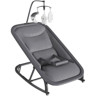 OEM Hamaca Para Bebé, Inclinación Ajustable, Barra De Juguetes Integrada, Color Gris. OEM Hamaca Para Bebé, Inclinación Ajustable, Barra De Juguetes Integrada, Color Gris.