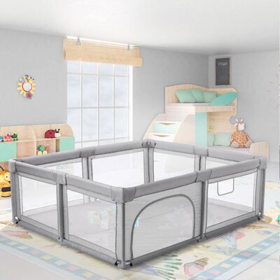 INSMA Parque Infantil Plegable Para Bebés - Barrera De Seguridad Para Bebés De 0 A 6 Años Cama Para Niños 150 X 150 X 55 Cm INSMA Parque Infantil Plegable Para Bebés - Barrera De Seguridad Para Bebés De 0 A 6 Años Cama Para Niños 150 X 150 X 55 Cm