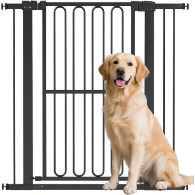 TORMATOR Puerta De Seguridad Para Perros, 76-104 Cm, Barrera Sin Taladrar, Puerta Para Escaleras TORMATOR Puerta De Seguridad Para Perros, 76-104 Cm, Barrera Sin Taladrar, Puerta Para Escaleras