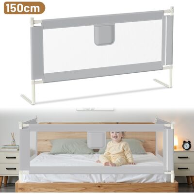 Randaco Barrera De Seguridad Para Cama Infantil, Barrera Para Cama Infantil Y Bebé De 150 Cm, Protección Contra Caídas Randaco Barrera De Seguridad Para Cama Infantil, Barrera Para Cama Infantil Y Bebé De 150 Cm, Protección Contra Caídas