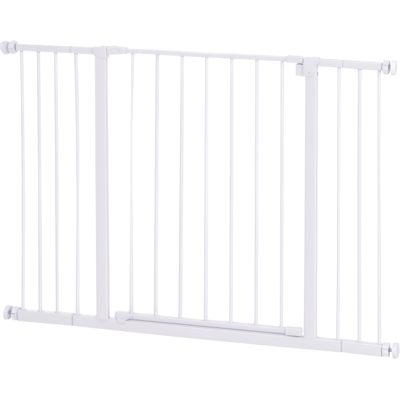 JHY DESIGN Barrera De Seguridad De Longitud Ajustable 76-82 / 86-97 / 101-107 Cm, Altura 76 Cm, No Requiere Perforación, Metal Y Plástico Blanco. JHY DESIGN Barrera De Seguridad De Longitud Ajustable 76-82 / 86-97 / 101-107 Cm, Altura 76 Cm, No Requiere Perforación, Metal Y Plástico Blanco.
