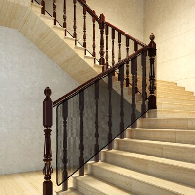 OEM Red De Seguridad Para Escaleras - 3 M X 79 Cm - Negra - Protección Infantil - Fácil De Instalar OEM Red De Seguridad Para Escaleras - 3 M X 79 Cm - Negra - Protección Infantil - Fácil De Instalar