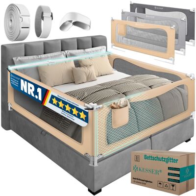 Kesser® Barrera De Cama, Protección Anti-caída - Beige, 200cm Kesser® Barrera De Cama, Protección Anti-caída - Beige, 200cm