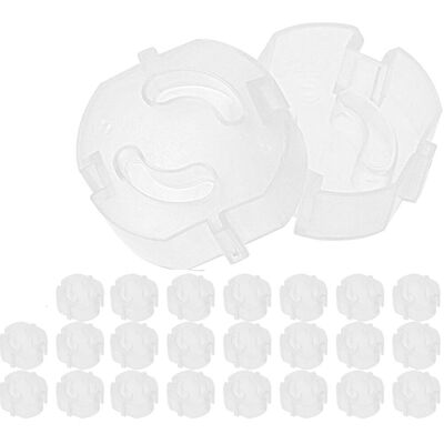 FORIOUS Paquete De 25 Enchufes De Seguridad Para Niños, Protección Para Enchufes, Bloqueo Infantil, Enchufe De Seguridad Para Bebés (transparente) FORIOUS Paquete De 25 Enchufes De Seguridad Para Niños, Protección Para Enchufes, Bloqueo Infantil, Enchufe De Seguridad Para Bebés (transparente)
