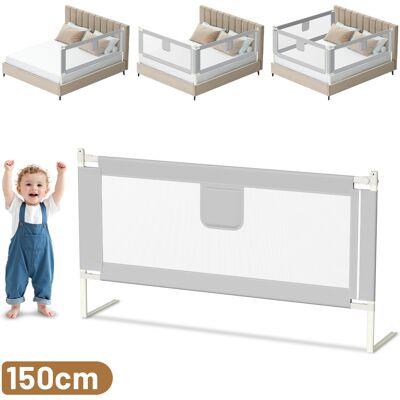 Wolketon Barrera De Seguridad Para Cama Infantil, Barrera Para Cama Infantil Y Bebé De 150 Cm, Protección Contra Caídas Wolketon Barrera De Seguridad Para Cama Infantil, Barrera Para Cama Infantil Y Bebé De 150 Cm, Protección Contra Caídas