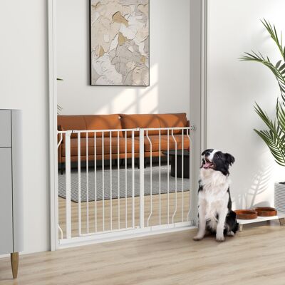 TORMATOR Barrera De Seguridad Para Perros Extensible 75-115 Cm Para Puertas Y Escaleras Puerta De Seguridad Para Mascotas Con Extensiones Montaje A Presión Y Doble Bloqueo Blanco TORMATOR Barrera De Seguridad Para Perros Extensible 75-115 Cm Para Puertas Y Escaleras Puerta De Seguridad Para Mascotas Con Extensiones Montaje A Presión Y Doble Bloqueo Blanco
