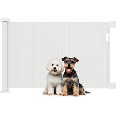JHY DESIGN Barrera De Seguridad Para Escaleras Extensible De 0 A 136 Cm, 87 Cm De Alto, Para Mascotas, 142 X 10 X 87 Cm, Blanca. JHY DESIGN Barrera De Seguridad Para Escaleras Extensible De 0 A 136 Cm, 87 Cm De Alto, Para Mascotas, 142 X 10 X 87 Cm, Blanca.