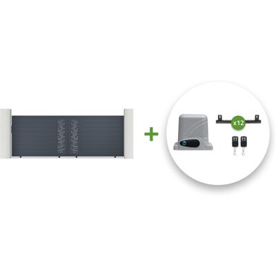 Casanoov - Kit para Puerta Corrediza Moderna - 4m Ancho Casanoov - Kit para Puerta Corrediza Moderna - 4m Ancho