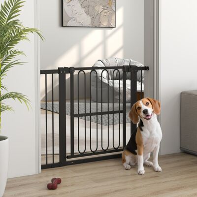 PZCC Puerta De Seguridad Para Perros, 76-104 Cm, Barrera Sin Taladrar, Puerta Para Escaleras PZCC Puerta De Seguridad Para Perros, 76-104 Cm, Barrera Sin Taladrar, Puerta Para Escaleras