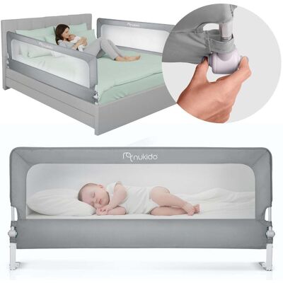 NORTHIX Barandilla De Seguridad Para Cama, 200 Cm, Gris, Fácil De Instalar NORTHIX Barandilla De Seguridad Para Cama, 200 Cm, Gris, Fácil De Instalar
