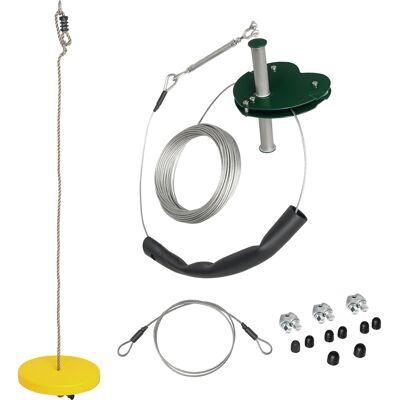 LIIYIELA Kits De Tirolina Para Niños De 6 A 10 Años, Mango Antideslizante, Cuerda Ajustable, Dispositivo De Protección Para Árboles. LIIYIELA Kits De Tirolina Para Niños De 6 A 10 Años, Mango Antideslizante, Cuerda Ajustable, Dispositivo De Protección Para Árboles.
