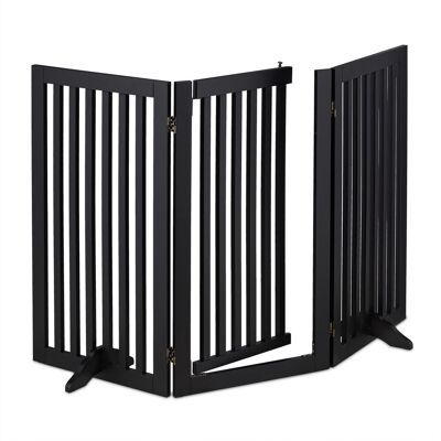 Relaxdays - Barrera Seguridad Perros, Valla Protectora Con Puerta, Para Escaleras, 92x154cm, Plegable, Sin Taladrar, Negro Relaxdays - Barrera Seguridad Perros, Valla Protectora Con Puerta, Para Escaleras, 92x154cm, Plegable, Sin Taladrar, Negro