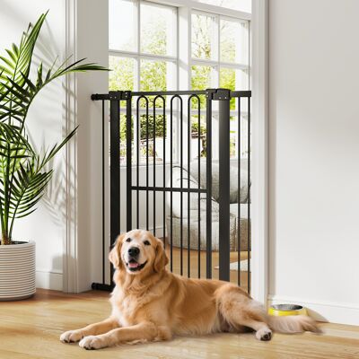PZCC Puerta De Seguridad Para Perros, 76-104 Cm, Barrera Sin Taladrar, Puerta Para Escaleras PZCC Puerta De Seguridad Para Perros, 76-104 Cm, Barrera Sin Taladrar, Puerta Para Escaleras