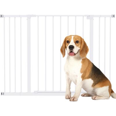 JHY DESIGN Barrera De Seguridad Extensible Para Perros, 76-82/86-97/101-107 Cm, De Presión, De Metal Y Plástico, Blanca. JHY DESIGN Barrera De Seguridad Extensible Para Perros, 76-82/86-97/101-107 Cm, De Presión, De Metal Y Plástico, Blanca.