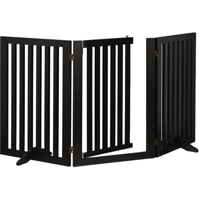 Relaxdays - Barrera Seguridad Perros, Animales, Valla Protección Mascotas, Puerta, 70x154cm, Plegable, 3 Paneles, Negra Relaxdays - Barrera Seguridad Perros, Animales, Valla Protección Mascotas, Puerta, 70x154cm, Plegable, 3 Paneles, Negra