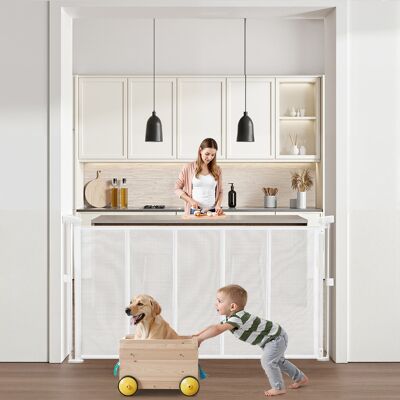 Vevor Puerta Retráctil Hasta 140 Cm Alto De 87 Cm Barrera De Seguridad Extensible Fácil De Instalar Panel De Malla Transpirable Para Escaleras Interiores, Puertas, Pasillos, Salas De Juegos, Blanco Vevor Puerta Retráctil Hasta 140 Cm Alto De 87 Cm Barrera De Seguridad Extensible Fácil De Instalar Panel De Malla Transpirable Para Escaleras Interiores, Puertas, Pasillos, Salas De Juegos, Blanco