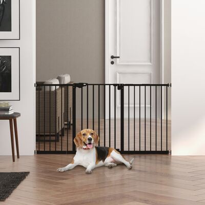 KELLANY Reja De Protección De Puerta, Barrera De Seguridad Para Mascotas, Barrotes De Seguridad Para Escaleras Sin Necesidad De Taladrar, Metal Y Plástico, Negro, 136,3 Cm X 76,2 Cm KELLANY Reja De Protección De Puerta, Barrera De Seguridad Para Mascotas, Barrotes De Seguridad Para Escaleras Sin Necesidad De Taladrar, Metal Y Plástico, Negro, 136,3 Cm X 76,2 Cm