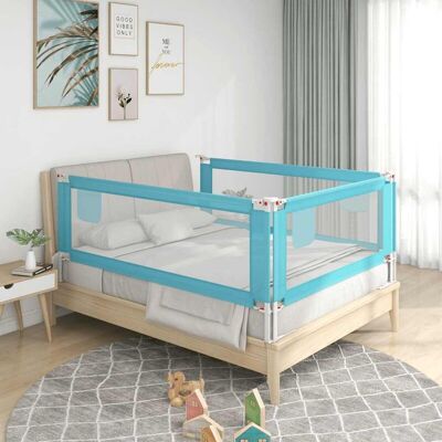 Barandilla De Seguridad Cama De Niño Azul Tela 100x25 Cm Vidaxl Barandilla De Seguridad Cama De Niño Azul Tela 100x25 Cm Vidaxl