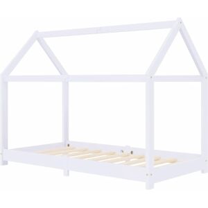 Estructura De Cama Infantil Madera Maciza Pino Blanco 80x160 Cm Vidaxl Estructura De Cama Infantil Madera Maciza Pino Blanco 80x160 Cm Vidaxl