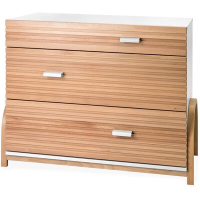 Waldin Infinity Cómoda Bebé 3 Cajones, Haya Maciza, Soft Close, Blanco Waldin Infinity Cómoda Bebé 3 Cajones, Haya Maciza, Soft Close, Blanco