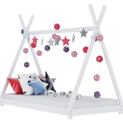 Estructura De Cama Infantil Madera Maciza Pino Blanca 70x140 Cm Vidaxl Estructura De Cama Infantil Madera Maciza Pino Blanca 70x140 Cm Vidaxl