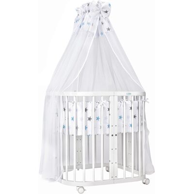 Waldin - Waldin Mobil Babysäng i Trä 7in1 - Madera blanca - Cuna Waldin - Waldin Mobil Babysäng i Trä 7in1 - Madera blanca - Cuna