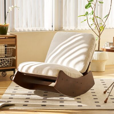 JHY DESIGN Mecedora Tapizada, Con Estructura De Madera Maciza, Ideal Para Múltiples Usos: Silla De Lectura Ocasional Para El Dormitorio, La Sala De Estar O La Habitación De Los Niños. JHY DESIGN Mecedora Tapizada, Con Estructura De Madera Maciza, Ideal Para Múltiples Usos: Silla De Lectura Ocasional Para El Dormitorio, La Sala De Estar O La Habitación De Los Niños.